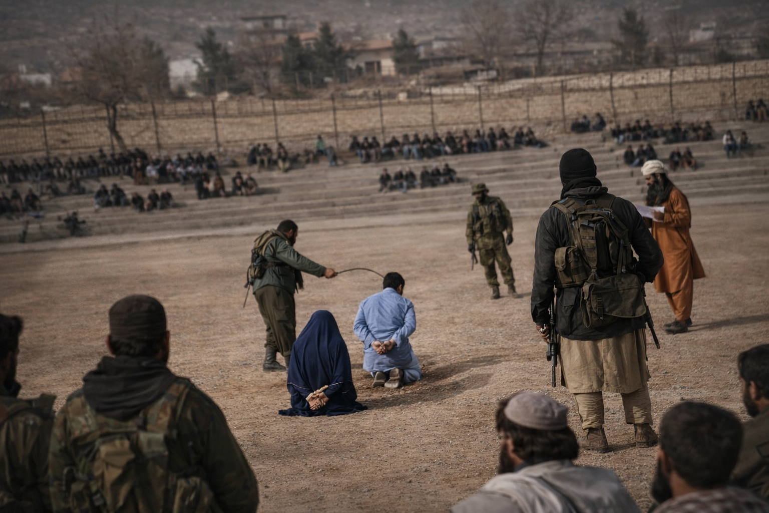 طالبان: شلاق و زندان برای یک زن و مرد در کابل؛ ادامه مجازات‌های علنی