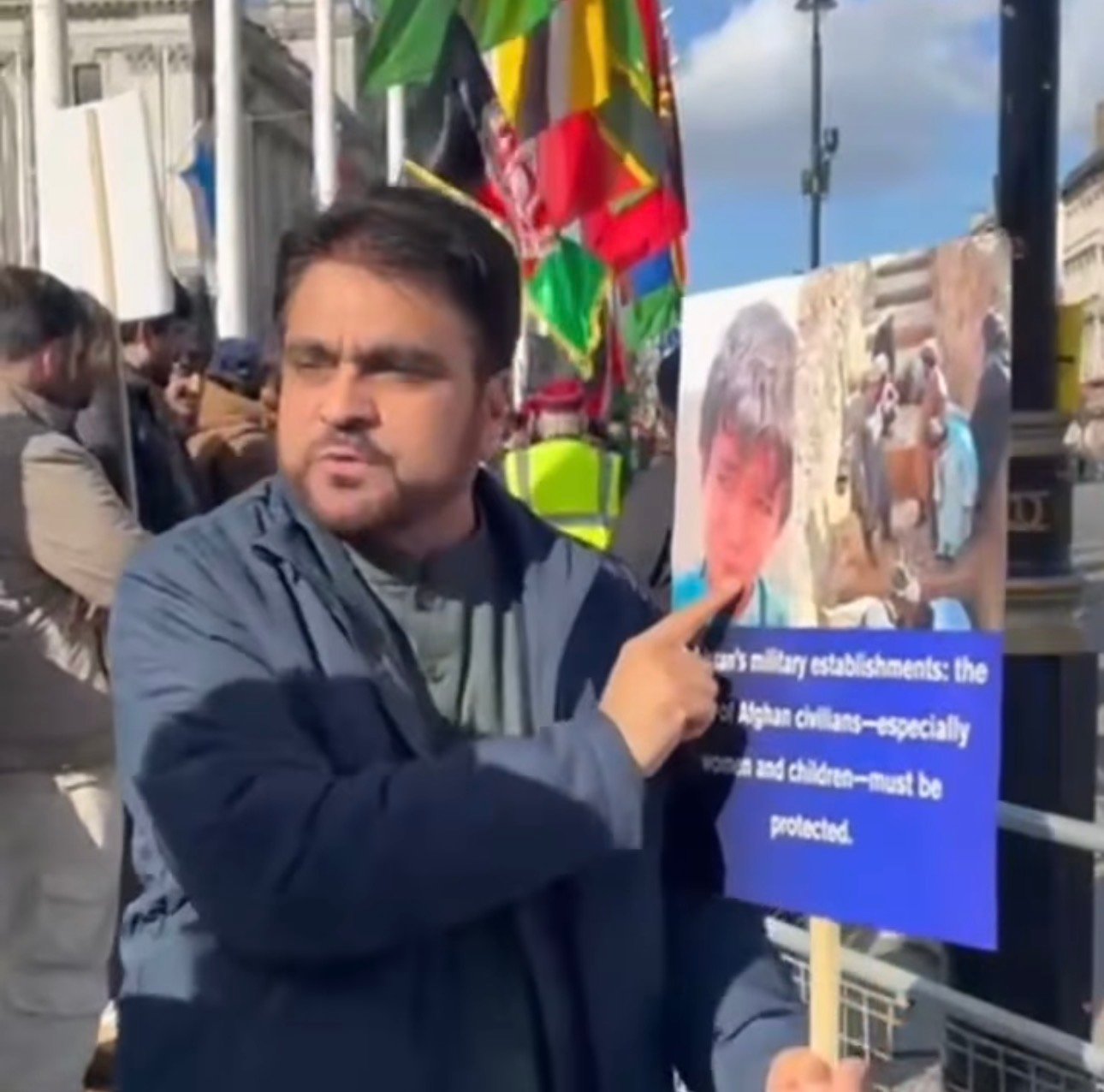 Protest in London Condemns Pakistani Strikes in Afghanistan