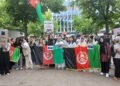 راهپیمایی اعتراضی در برلین برای حمایت از حقوق زنان و مردم افغانستان
